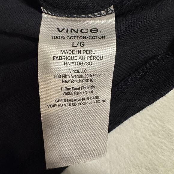 Vince Men's 1/4 Button Cotton Henley Short Sleeve Tee Heather Blue Large - Picture 5 of 5